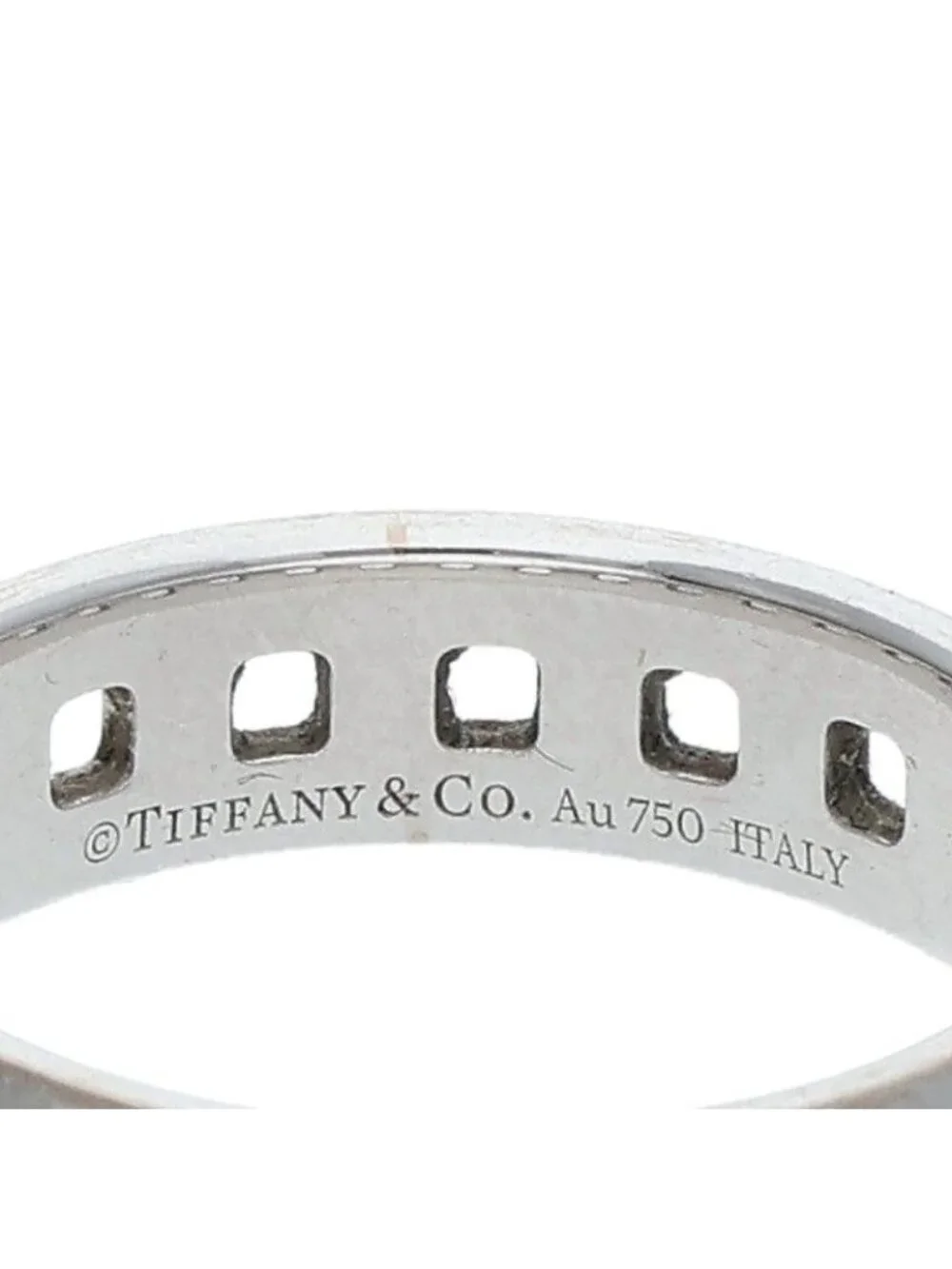 Tiffany & Co True Wide 18k White Gold Ring